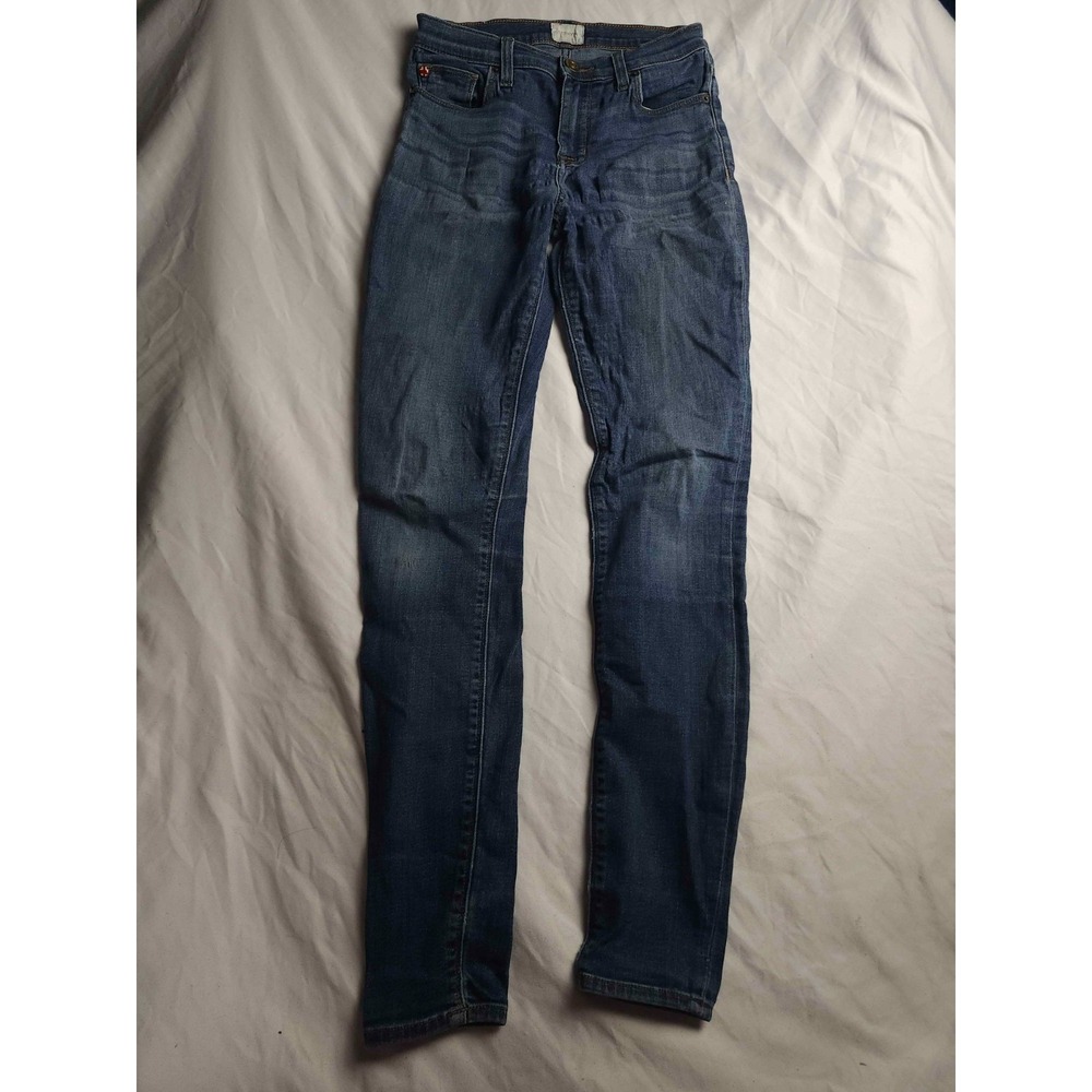 Hudson Nico Midrise Super Skinny Jeans Womens 26 Blue Denim Stretch Dark Wash
